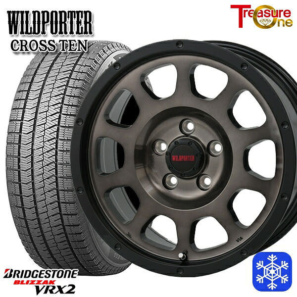 205/55R16 アクセラ リーフ 2025年製 ブリヂストン VRX2 トレジャーワン ワイルドポータークロステン BP/BC 16インチ 7.0J 5H114.3 スタッドレスタイヤホイール4本セット|エムオートギャラリー