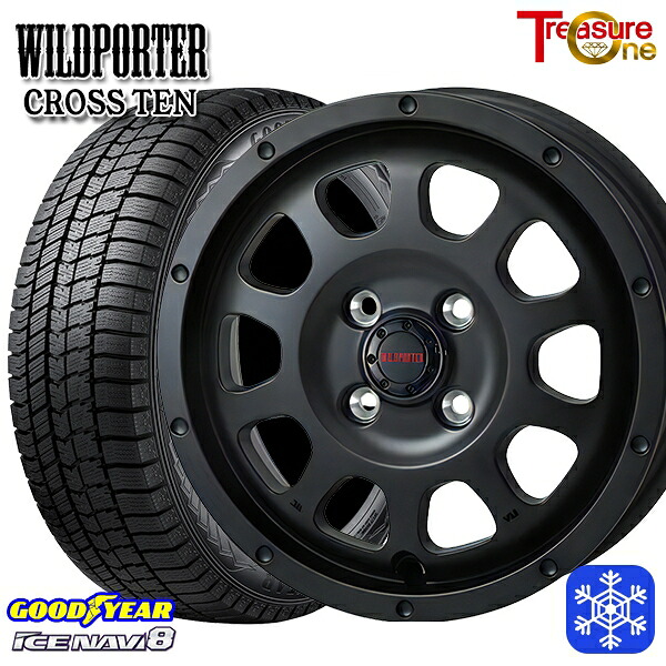 165/65R14 ハスラー ソリオ 2024~2025年製 グッドイヤー アイスナビ8 NAVI8 トレジャーワン ワイルドポータークロステン MB 14インチ 4.5J 4H100 スタッドレスタイヤホイール4本セット|エムオートギャラリー