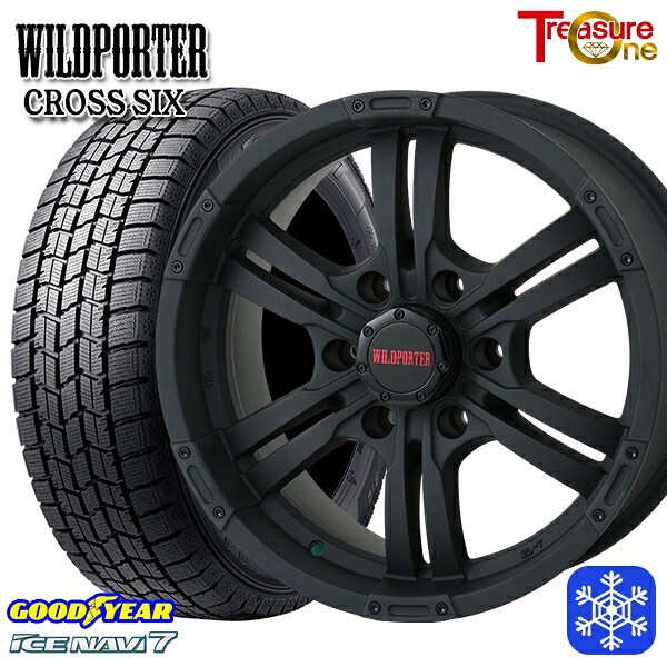 215/60R17 96Q ハイエース ※車検非対応 2025年製 グッドイヤー アイスナビ7 NAVI7 トレジャーワン ワイルドポーター クロスシックス MBK 17インチ 6.5J 6H139.7 +38 スタッドレスタイヤホイール4本セット｜エムオートギャラリー