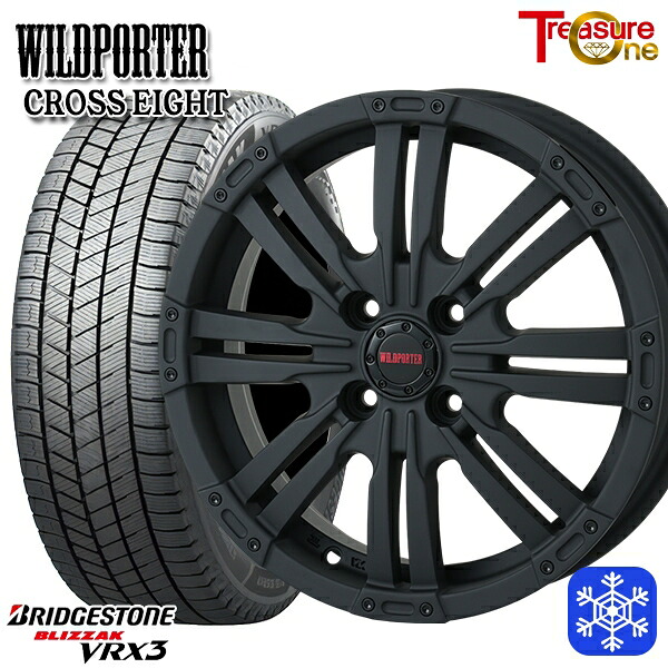 【新品 スタッドレス1台分4本セット】 165/55R14 モコ ルークス 数量限定 2021～2022年製 ブリヂストン ブリザック VRX3 トレジャーワン ワイルドポーター クロスエイト MBK 14インチ 4.5J 4H100 +45