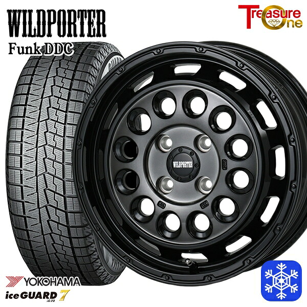 155/65R14 N-BOX タント 2024~2025年製 ヨコハマ アイスガード7 IG70 トレジャーワン ワイルドポーターファンク DDC BP/BC 14インチ 4.5J 4H100 スタッドレスタイヤホイール4本セット|エムオートギャラリー