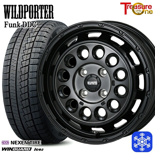 165/55R14 モコ ルークス 2025年製 ネクセン ウィンガードアイス2 トレジャーワン ワイルドポーターファンク DDC BP/BC 14インチ 4.5J 4H100 スタッドレスタイヤホイール4本セット｜エムオートギャラリー