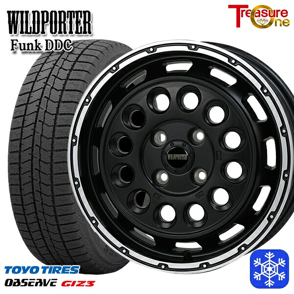 165/55R15 N-BOX タント 2024~2025年製 トーヨー オブザーブ ギズ3 トレジャーワン ワイルドポーターファンク DDC MB/RP 15インチ 5.0J 4H100 スタッドレスタイヤホイール4本セット|エムオートギャラリー