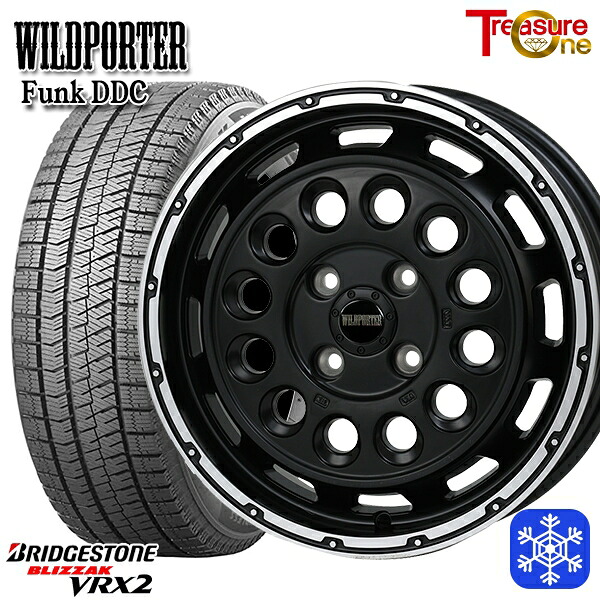 165/55R15 N-BOX タント 2023~2024年製 ブリヂストン ブリザック VRX2 トレジャーワン ワイルドポーターファンク DDC MB/RP 15インチ 5.0J 4H100 スタッドレスタイヤホイール4本セット|エムオートギャラリー