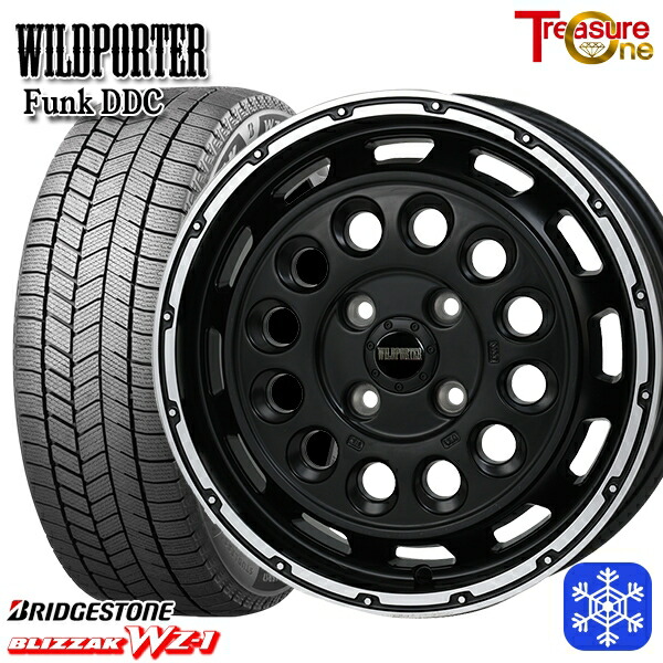 【新品 スタッドレス1台分4本セット】 155/65R14 N-BOX タント 2025年製 ブリヂストン ブリザック WZ1 トレジャーワン ワイルドポーターファンク DDC MB/RP 14インチ 4.5J 4H100