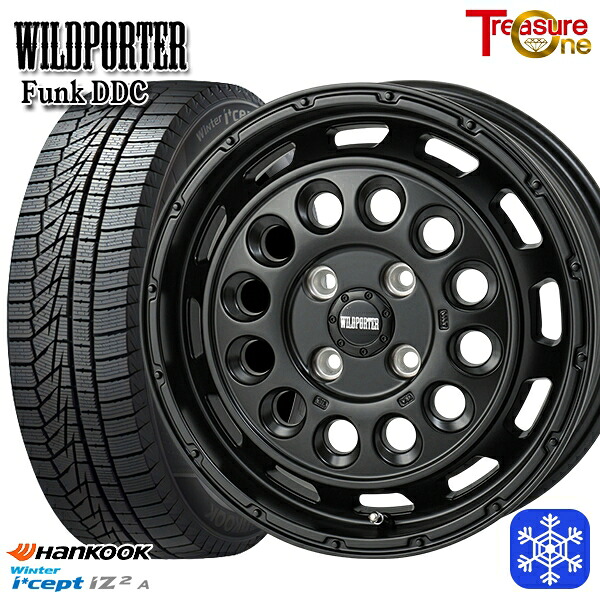 165/55R15 N-BOX タント 2025年製 HANKOOK ハンコック W626 トレジャーワン ワイルドポーターファンク DDC MBK 15インチ 5.0J 4H100 スタッドレスタイヤホイール4本セット｜エムオートギャラリー