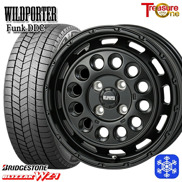 165/65R14 ハスラー ソリオ 2025~2026年製 ブリヂストン ブリザック WZ1 トレジャーワン ワイルドポーターファンク DDC MBK 14インチ 4.5J 4H100 スタッドレスタイヤホイール4本セット|エムオートギャラリー