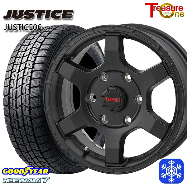 215/65R16 98Q ハイエース ※車検非対応 2024~2025年製 グッドイヤー アイスナビ7 NAVI7 トレジャーワン ジャスティス06 BK 16インチ 6.5J 6H139.7 スタッドレスタイヤホイール4本セット|エムオートギャラリー