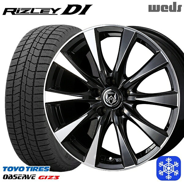 【新品 スタッドレス1台分4本セット】 235/50R18 アルファード ヴァルファイア 2024～2025年製 トーヨー オブザーブ ギズ3 Weds ウェッズ ライツレーDI B/P 18インチ 7.5J 5H114.3