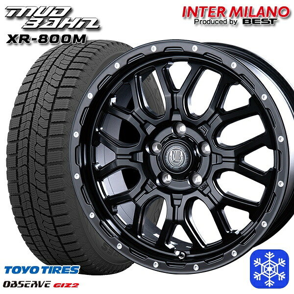 215/50R17 マツダ3 セレナ 2024~2025年製 トーヨー オブザーブ ギズ2 インターミラノ マッドバーン XR-800M MBK/PP 17インチ 7.0J 5H114.3 スタッドレスタイヤホイール4本セット|エムオートギャラリー