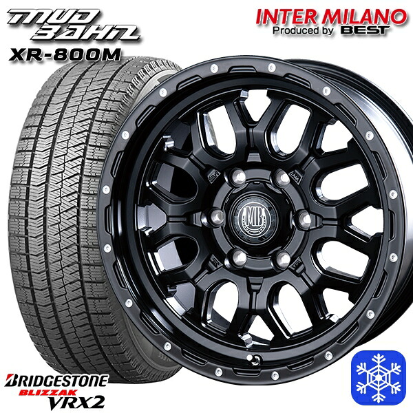 215/65R16 98Q ハイエース ※車検非対応 2023~2024年製 ブリヂストン ブリザック VRX2 インターミラノ マッドバーン XR-800M MBK/PP 16インチ 6.5J 6H139.7 スタッドレスタイヤホイール4本セット|エムオートギャラリー