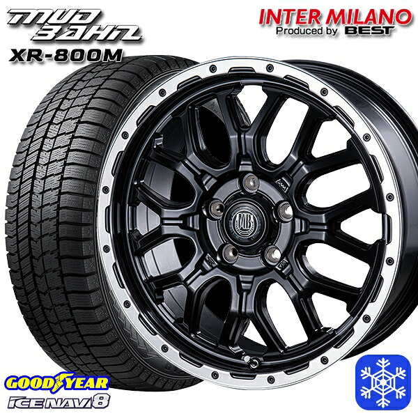 【新品 スタッドレス1台分4本セット】 205/55R17 ノア ヴォクシー 2024～2025年製 グッドイヤー アイスナビ8 NAVI8 インターミラノ マッドバーン XR-800M MBK/RP 17インチ 7.0J 5H114.3