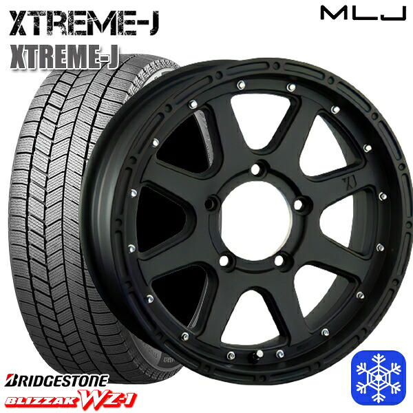 215/70R16 100Q ジムニー 2025~2026年製 ブリヂストン ブリザック WZ1 MLJ エクストリームJ フラットブラック 16インチ 5.5J 5H139.7 スタッドレスタイヤホイール4本セット|エムオートギャラリー