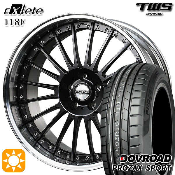 【取付対象】アウディ S4/A4 245/30R20 90Y XL DOVROAD プロザックススポーツ TWS EXlete 118F フラットブラック 20インチ 8.5J 5H112 サマータイヤホイールセット ｜エムオートギャラリー
