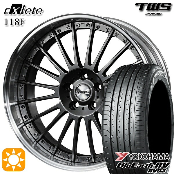 【取付対象】アウディ A6/A7(F2) 245/45R19 102W XL ヨコハマ ブルーアース RV03 TWS EXlete 118F フラットハイパーガンメタ 19インチ 8.0J 5H112 サマータイヤホイールセット ｜エムオートギャラリー