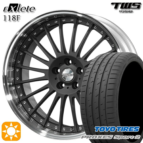 【取付対象】アウディ A6/A7(F2) 245/45R19 102Y XL トーヨー プロクセススポーツ2 TWS EXlete 118F フラットショットブラック 19インチ 8.0J 5H112 サマータイヤホイールセット |エムオートギャラリー