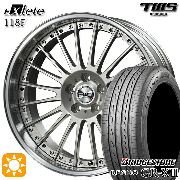 アウディ Q5/SQ5(FY/8R) 235/55R19 101V ブリヂストン レグノ GR-X3 TWS EXlete 118F シルバーパールアルマイト 19インチ 8.0J 5H112 サマータイヤホイールセット