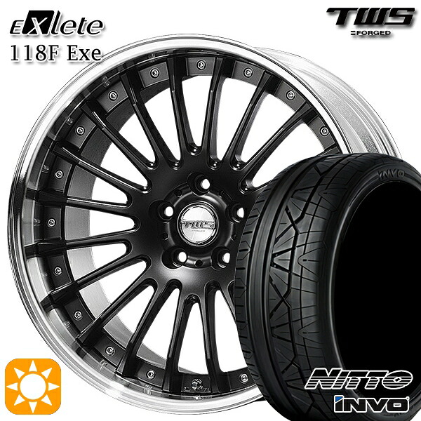 【取付対象】BMW G30 G14 F) 245/35R20 95W XL R) 275/30R20 97W XL ニットー インヴォ INVO TWS EXlete 118F Exe フラットブラック 20インチ 8.5J 9.5J 5H112 サマータイヤホイールセット |エムオートギャラリー