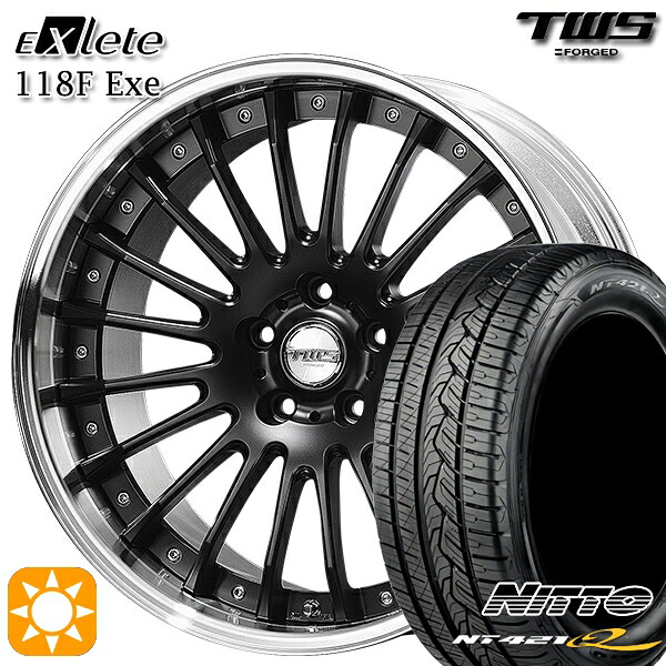 【取付対象】アウディ Q5/SQ5 255/45R20 105W XL ニットー NT421Q TWS EXlete 118F Exe フラットブラック 20インチ 8.5J 5H112 サマータイヤホイールセット