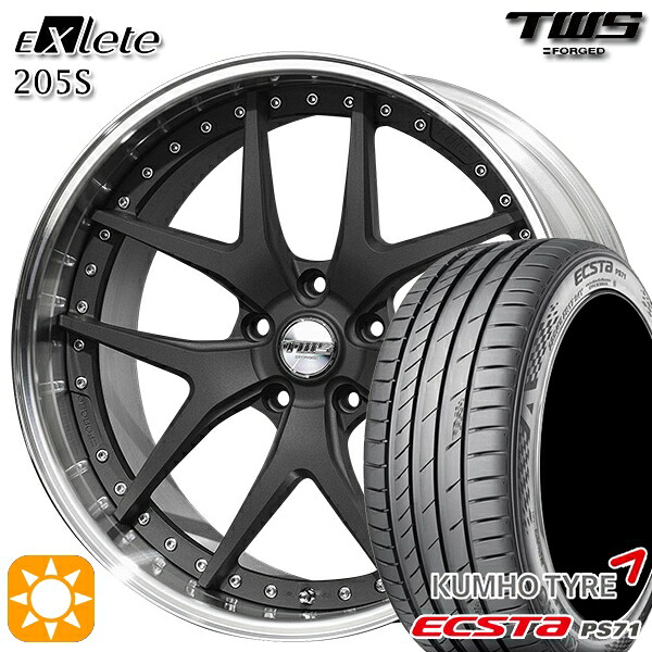 【取付対象】BMW X1 F48 225/45R19 96W XL クムホ エクスタ PS71 TWS EXlete 205S フラットショットブラック 19インチ 8.0J 5H112 サマータイヤホイールセット |エムオートギャラリー
