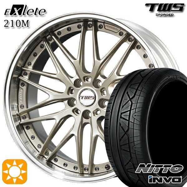 【取付対象】アウディ Q5/SQ5 255/45R20 101W ニットー インヴォ INVO TWS EXlete 210M グロスパールゴールド 20インチ 8.5J 5H112 サマータイヤホイールセット