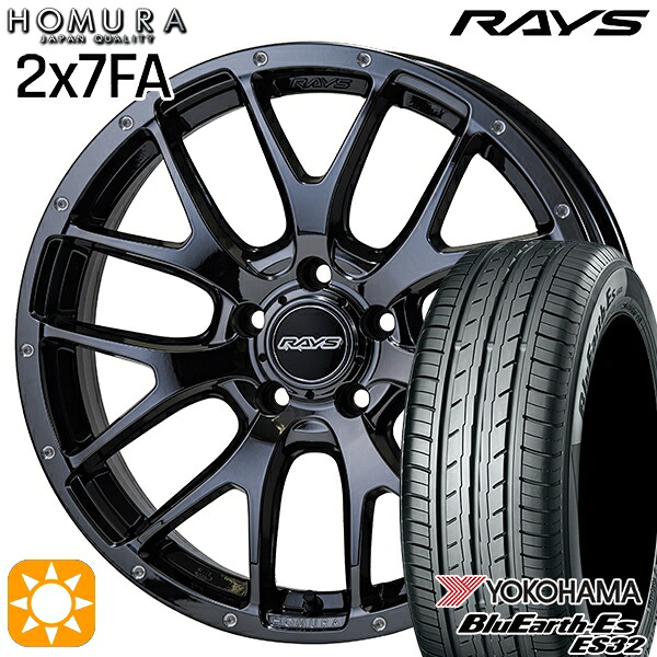 【取付対象】225/40R18 92W XL ヨコハマ ブルーアース ES32 RAYS 2X7 FA YNL 18インチ 7.5J 5H114.3 サマータイヤホイールセット
