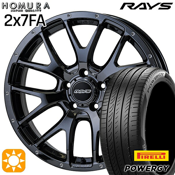 【取付対象】225/40R18 92W XL ピレリ パワジー RAYS 2X7 FA YNL 18インチ 7.5J 5H114.3 サマータイヤホイールセット