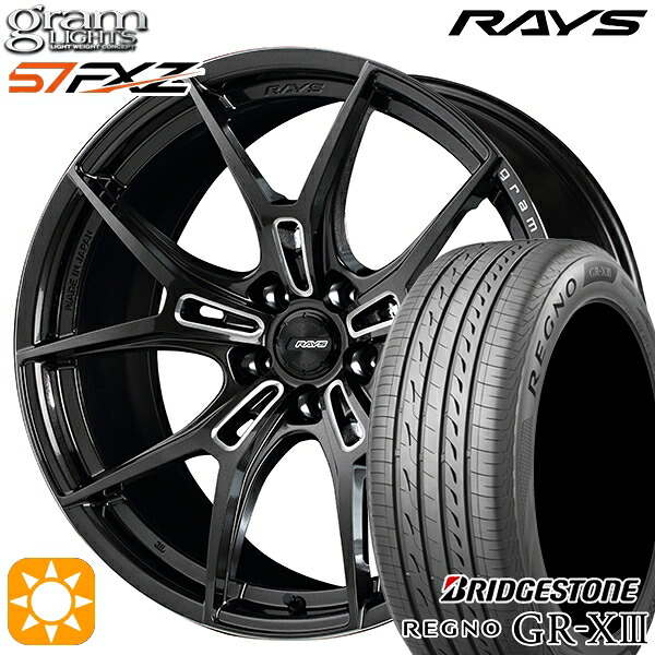 【取付対象】C-HR カローラクロス 225/45R19 96W XL ブリヂストン レグノ GR-X3 RAYS グラムライツ 57FXZ AAC 19インチ 8.0J 5H114.3 サマータイヤホイールセット