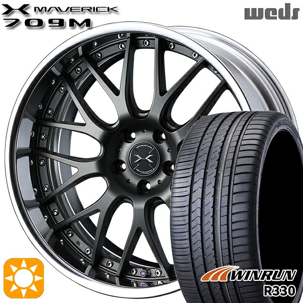 【取付対象】215/35R19 85W XL ウィンラン R330 Weds ウェッズ マーベリック 709M マットガンメタリック 19インチ 8.0J 5H114.3 サマータイヤホイールセット ｜エムオートギャラリー
