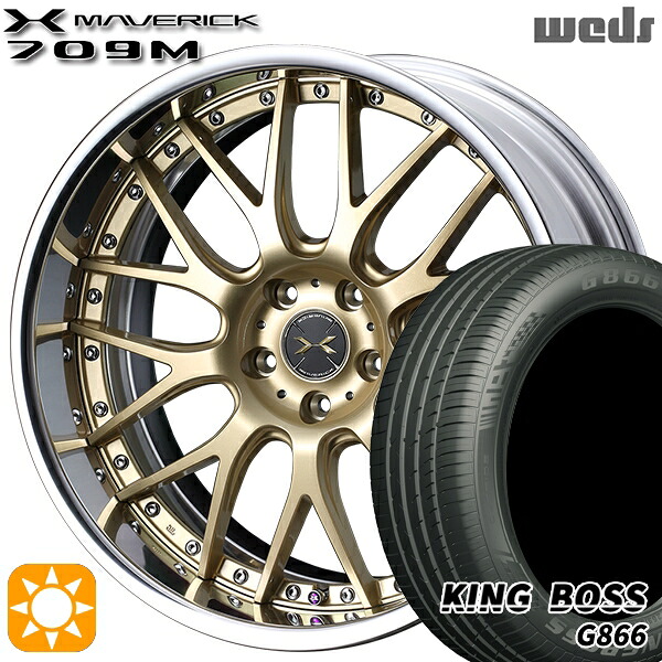 【取付対象】20アルファード 245/40R19 98W XL キングボス G866 Weds ウェッズ マーベリック 709M サムライゴールド 19インチ 8.0J 5H114.3 サマータイヤホイールセット ｜エムオートギャラリー