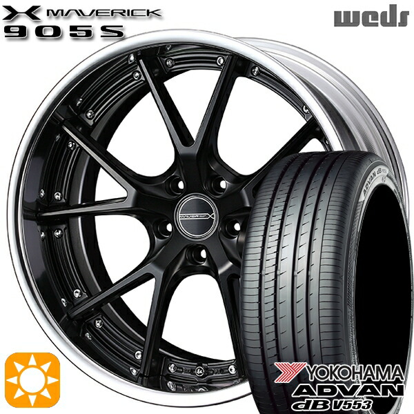 【取付対象】RAV4 ハリアー 225/55R19 103V XL ヨコハマ アドバンデシベル V553 Weds ウェッズ マーベリック 905S マットブラック 19インチ 8.0J 5H114.3 サマータイヤホイールセット