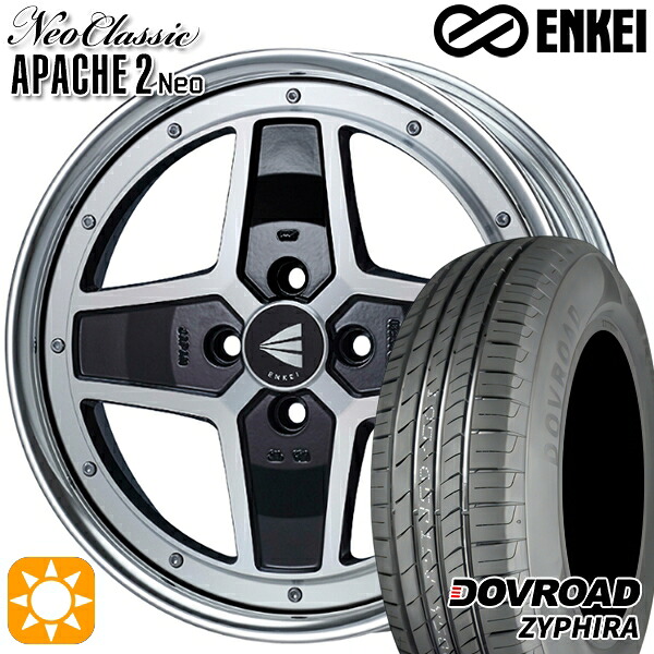 【取付対象】ライズ ロッキー 205/60R16 92V DOVROAD ザイファイラ ENKEI ネオクラシック アパッチ2 ネオ [Lo Disk] マシニングブラック 16インチ 6.0J 4H100 サマータイヤホイールセット ｜エムオートギャラリー