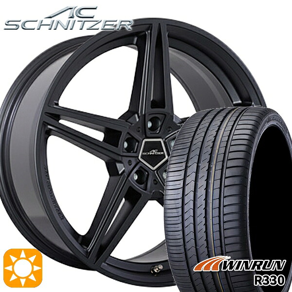 【取付対象】BMW G32 G11 F) 245/40R20 99W XL R) 275/35R20 102W XL ウィンラン R330 ACシュニッツァー AC1 モノブロック ガンメタ 20インチ 8.5J 10.0 5H112 サマータイヤホイールセット |エムオートギャラリー