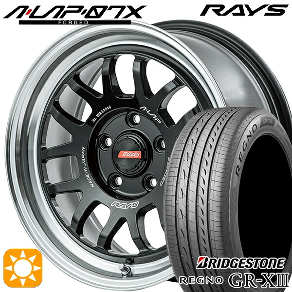 【取付対象】エスティマ ヤリスクロス 215/60R16 95V ブリヂストン レグノ GR-X3 RAYS A-LAP 07X BD 16インチ 7.0J 5H114.3 サマータイヤホイールセット