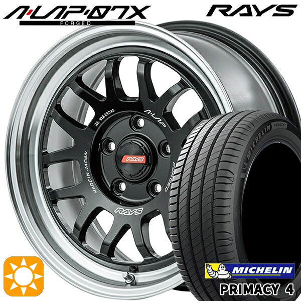【取付対象】195/60R16 93V XL ミシュラン プライマシー4 RAYS A-LAP 07X BD 16インチ 7.0J 5H114.3 サマータイヤホイールセット