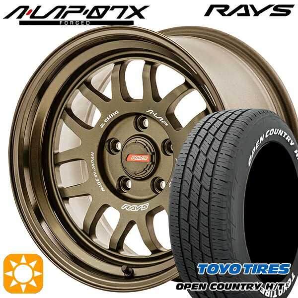 【取付対象】215/70R16 100H トーヨー オープンカントリー H/T2 WL RAYS A-LAP 07X BR 16インチ 7.0J 5H114.3 サマータイヤホイールセット