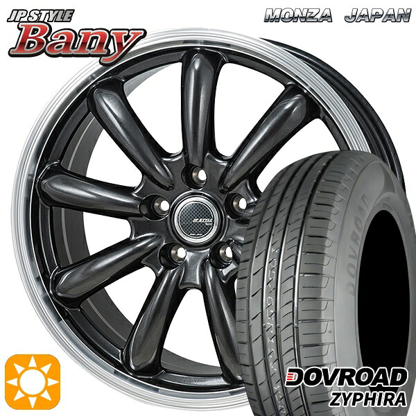 【取付対象】プリウス カローラ 195/65R15 91V DOVROAD ザイファイラ モンツァ JPスタイル バーニー GM 15インチ 6.0J 5H100 サマータイヤホイールセット ｜エムオートギャラリー