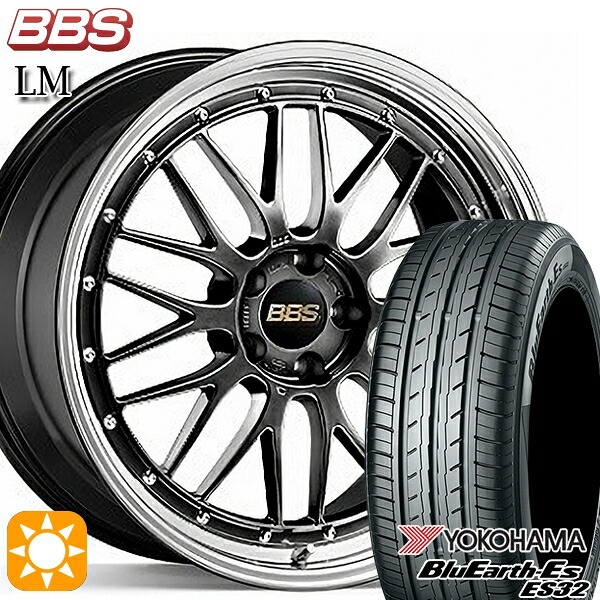 【取付対象】スイフト 215/40R17 87V XL ヨコハマ ブルーアース ES32 BBS LM DB-BKBD 17インチ 7.0J 4H100 サマータイヤホイールセット |エムオートギャラリー