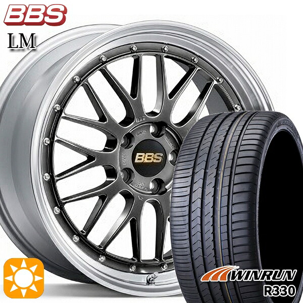 【取付対象】F) 235/35R19 91W XL R) 265/30R19 93W XL ウィンラン R330 BBS LM DB-SLD 19インチ 8.5J 5H114.3 サマータイヤホイールセット ｜エムオートギャラリー