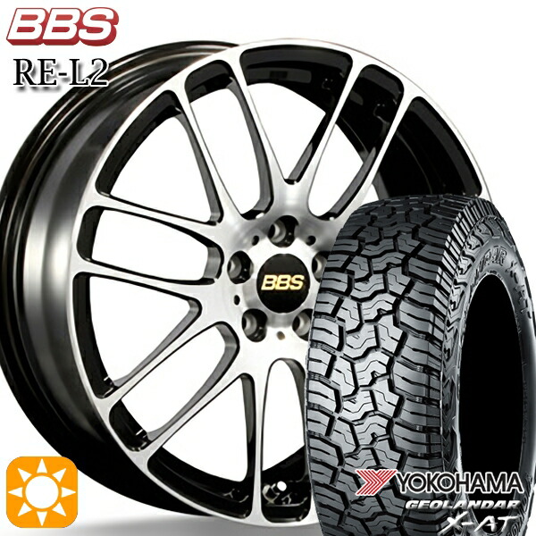 【取付対象】ライズ ロッキー LT215/70R16 100/97Q ヨコハマ ジオランダー X-AT G016 BBS RE-L2 ブラックダイヤカット (BKD) 16インチ 6.0J 4H100 サマータイヤホイールセット