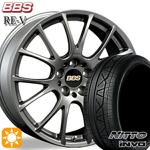 【取付対象】アウディ RS4/TT 255/35R19 96Y XL ニットー インヴォ INVO BBS RE-V マットグレイ(MGR) 19インチ 9.0J 5H112 サマータイヤホイールセット