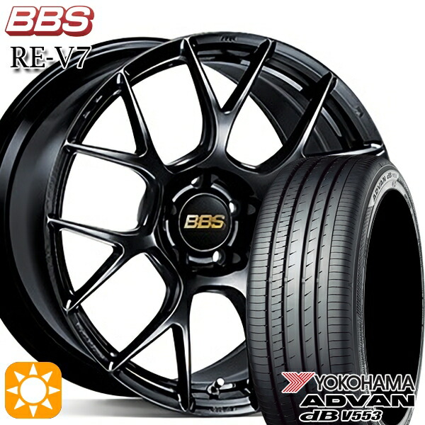 【取付対象】20アルファード 245/40R19 98W XL ヨコハマ アドバンデシベル V553 BBS RE-V7 ブラック(BK) 19インチ 8.5J 5H114.3 サマータイヤホイールセット |エムオートギャラリー