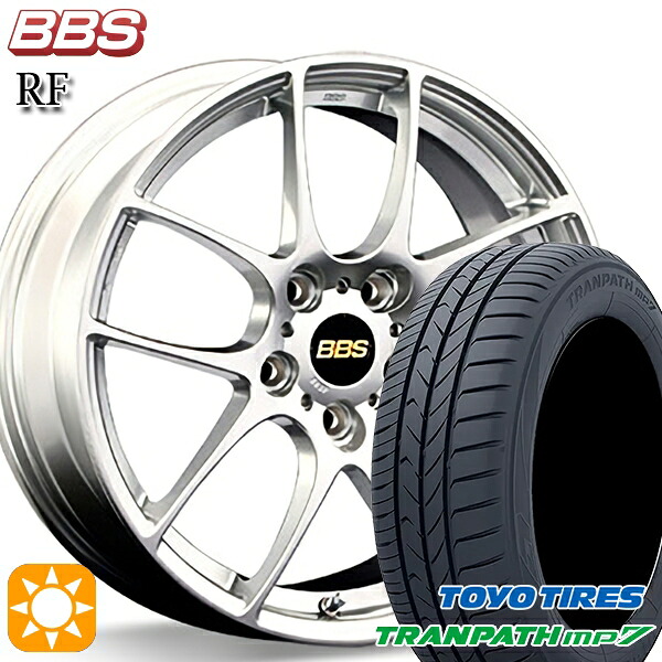 【取付対象】215/55R17 94V トーヨー トランパス mp7 BBS RF ダイヤモンドシルバー（DS） 17インチ 7.0J 5H114.3 サマータイヤホイールセット