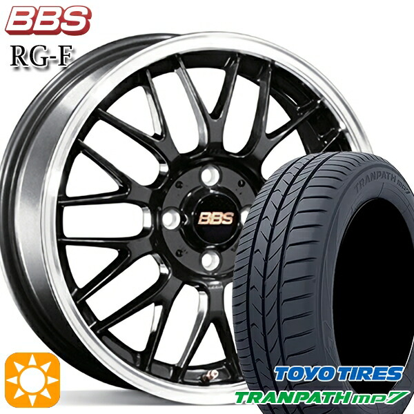 【取付対象】195/60R16 89H トーヨー トランパス mp7 BBS RG-F ブルーブラックダイヤカット（BBD） 16インチ 7.0J 5H114.3 サマータイヤホイールセット