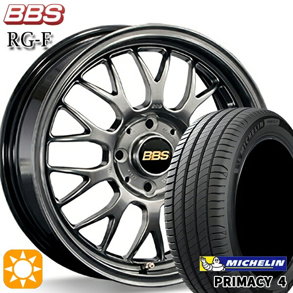【取付対象】195/60R16 93V XL ミシュラン プライマシー4 BBS RG-F ダイヤモンドブラック（DB） 16インチ 7.0J 5H114.3 サマータイヤホイールセット