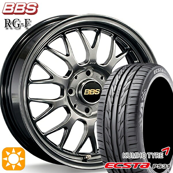 【取付対象】エスティマ ヤリスクロス 215/60R16 95V クムホ エクスタ PS31 BBS RG-F ダイヤモンドブラック（DB） 16インチ 7.0J 5H114.3 サマータイヤホイールセット