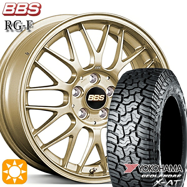 【取付対象】ライズ ロッキー LT215/70R16 100/97Q ヨコハマ ジオランダー X-AT G016 BBS RG-F ゴールド（GL） 16インチ 7.0J 4H100 サマータイヤホイールセット
