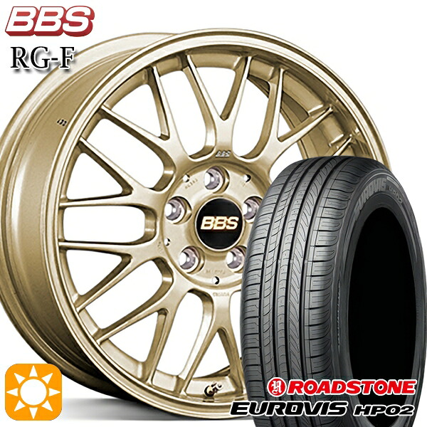 【取付対象】185/65R15 ネクセン ロードストーン ユーロビズ HP02 BBS RG-F ゴールド（GL） 15インチ 6.0J 4H100 サマータイヤホイールセット
