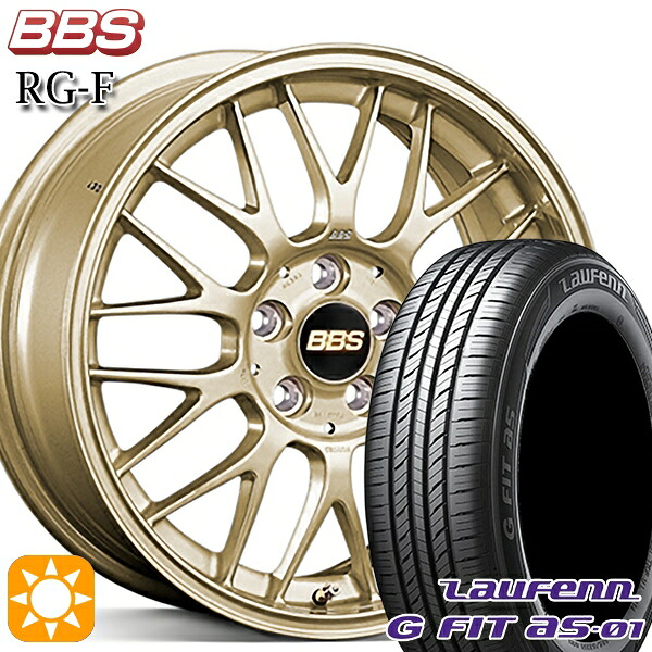 【取付対象】マツダ2 ノート 185/65R15 88H ラウフェン G FIT as-01 LH42 BBS RG-F ゴールド（GL） 15インチ 6.5J 4H100 サマータイヤホイールセット