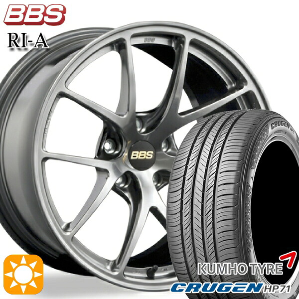 【取付対象】235/60R18 107V XL クムホ クルーゼン HP71 BBS RI-A ダイヤモンドブラック(DB) 18インチ 7.5J 5H114.3 サマータイヤホイールセット |エムオートギャラリー